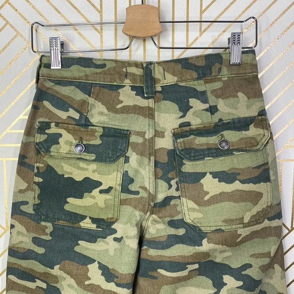 Free People Remy‎ Pant Camo Printed Moss Green - Picture 8 of 12